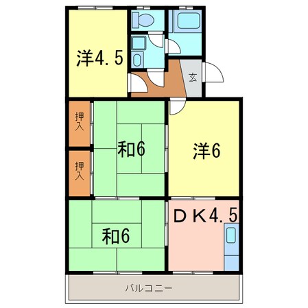 コーポ都の物件間取画像